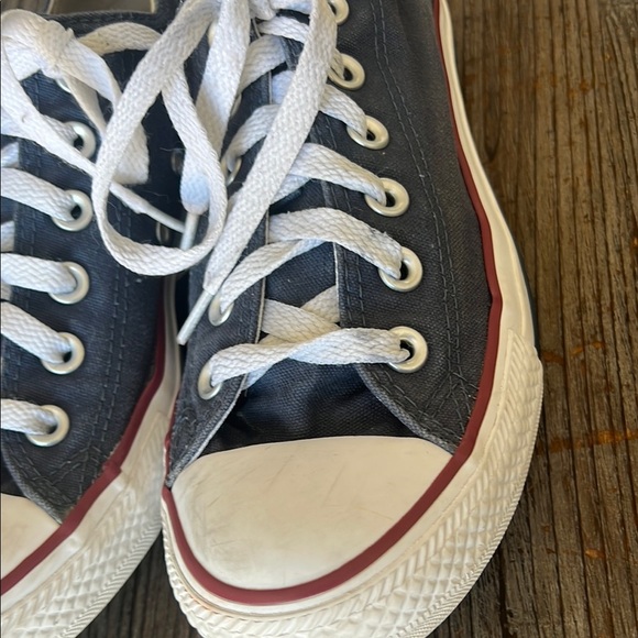 Converse Blue Canvas Sneakers with White Laces - Picture 3 of 11